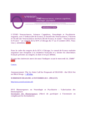 L'ITMO Neurosciences, Sciences Cognitives, Neurologie et Psychiatrie organise, avec l'Ambassade de France, la Socit des Neurosciences, l'Inserm et l'Ecole des Neurosciences de Paris-Ile-de-France, le stand '' Neurosciences in France "