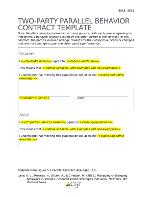 Fillable Behavior Contract Template Edit Online Download Best Legal Forms In Word Behavior Sobriety Contract Template