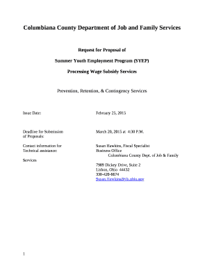 Request for Proposal of