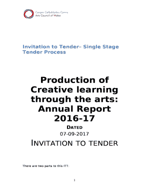 Invitation to Tender Single Stage Tender Process