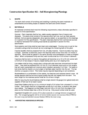 Construction Specification 465Soil Bioengineering Plantings