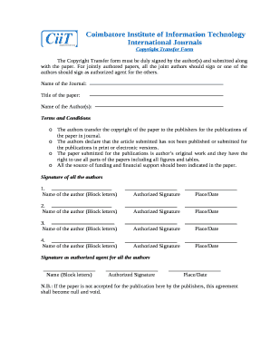 Coimbatore Institute of Information Technology International Journals