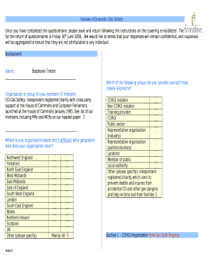 Review of Domestic Gas Safety