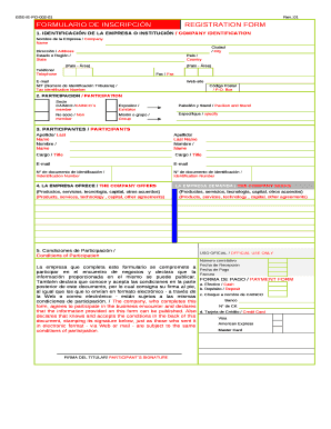 IDENTIFICACIN DE LA EMPRESA O INSTITUCIN / COMPANY IDENTIFICATION