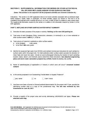 Instructions:This section is for ERP applications that do not involve activities associated with an individual single-family residence, duplex, triplex or quadruplex