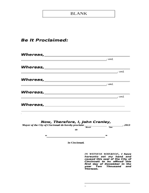 Be It Proclaimed: