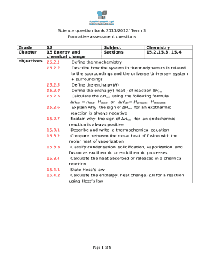 Formative assessment questions