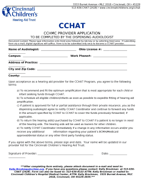 CCHMC PROVIDER APPLICATION