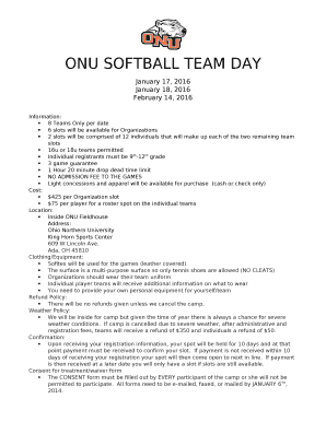 ONU SOFTBALL TEAM DAY