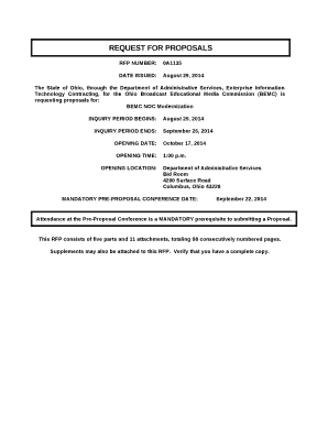 The State of Ohio, through the Department of Administrative Services, Enterprise Information Technology Contracting, for the Ohio Broadcast Educational Media Commission (BEMC) is requesting proposals for: