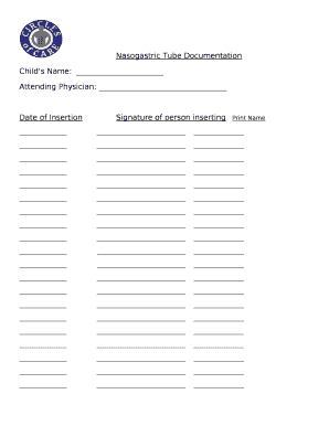 Nasogastric Tube Documentation