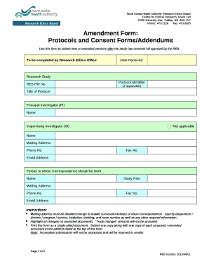 Amendment Form: