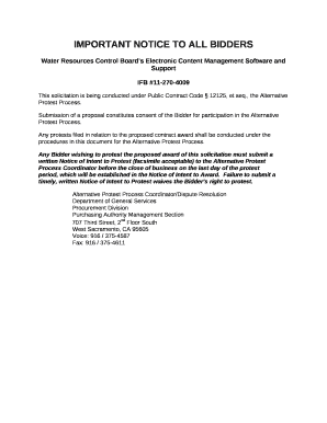 This solicitation is being conducted under Public Contract Code 12125, et seq