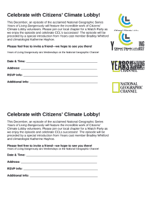 Celebrate with Citizens Climate Lobby