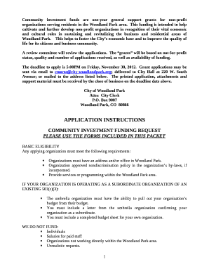 Community investment funds are one-year general support grants for non-profit organizations serving residents in the Woodland Park area