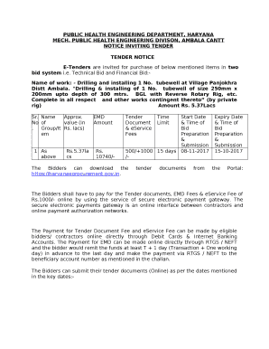 6 Download of Tender Documents - PHED Haryana E-procurement