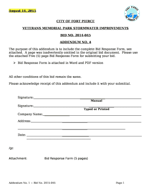 VETERANS MEMORIAL PARK STORMWATER IMPROVEMENTS