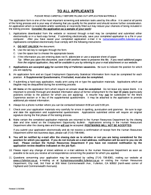 PLEASE READ CAREFULLY BEFORE FILLING OUT APPLICATION MATERIALS