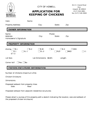 KEEPING OF CHICKENS