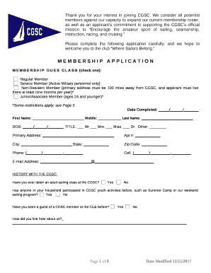 Please complete the following application carefully, and we hope to welcome you to the club Where Sailors Belong