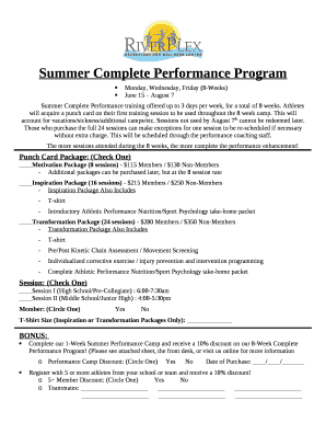 Summer Complete Performance Program