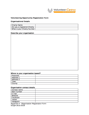 Volunteering Opportunity Registration Form