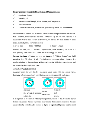 Experiment-2: Scientific Notation and Measurements