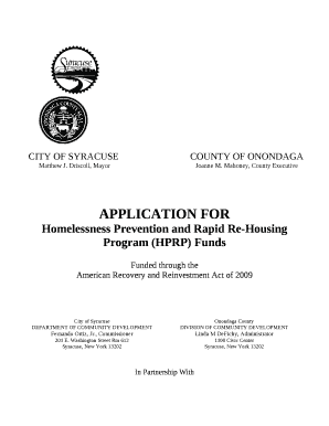 Homelessness Prevention and Rapid Re-Housing Program (HPRP) Funds