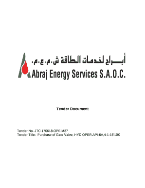 Tender Title:Purchase of Gate Valve, HYD OPER