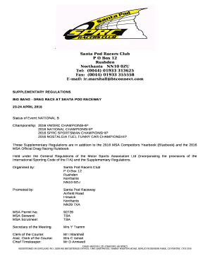 Organised by:Santa Pod Racers Club