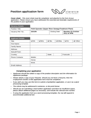 Field Operator (Upper River SewageTreatment Plant)