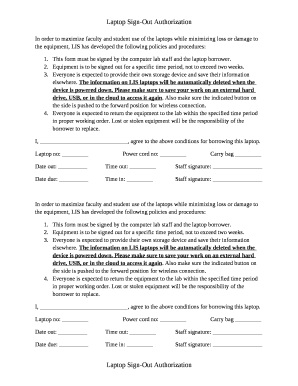 In order to maximize faculty and student use of the laptops while minimizing loss or damage to the equipment, LIS has developed the following policies and procedures: