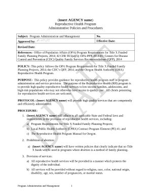 Subject:Program Administration and Management