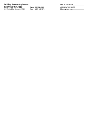 Building Permit ApplicationAPPLICATION NO