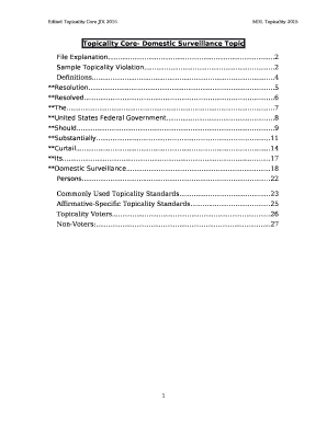Topicality Core- Domestic Surveillance Topic