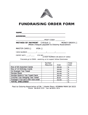 METHOD OF PAYMENTCHEQUE MONEY ORDER (Make cheques payable to Ostomy Association)
