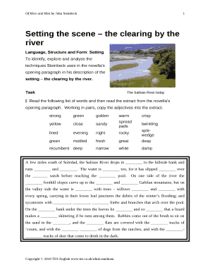 Setting the scene the clearing by the river