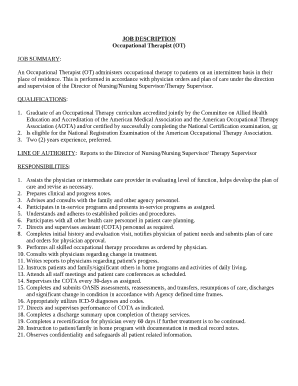 Occupational Therapist (OT) template