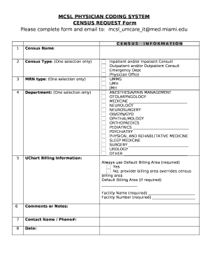 MCSL PHYSICIAN CODING SYSTEM