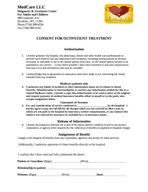 CONSENT FOR OUTPATIENT TREATMENT