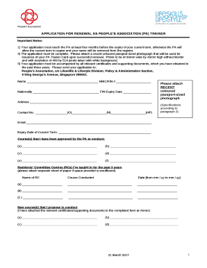 Pa trainer renewal
