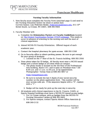 Nursing Faculty Information