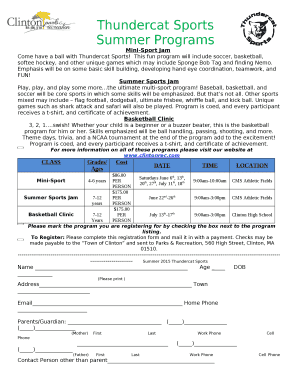 Thundercat Sports Summer Programs