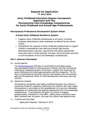 Pennsylvania Core Knowledge Competencies
