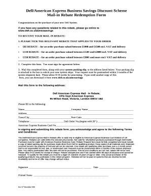 Dell/American Express Business Savings Discount Scheme