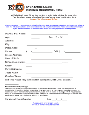 EYBA Spring League