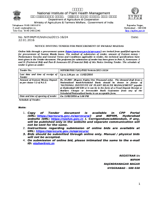 NIPHM/PHE/Vehicle/2015-16/24Date: 22