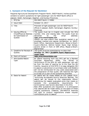 Regional Agricultural Development Program-North, (RADP-North), invites qualified vendors to submit quotations for light passenger cars for RADP-North office in Jawzjan, Balkh, Samangan, Baghlan, and Kunduz Provinces
