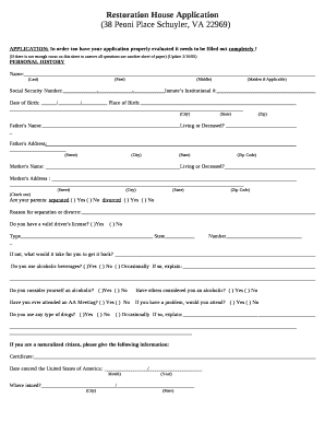 Restoration House Application