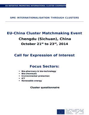 Sme internationalisation through clusters